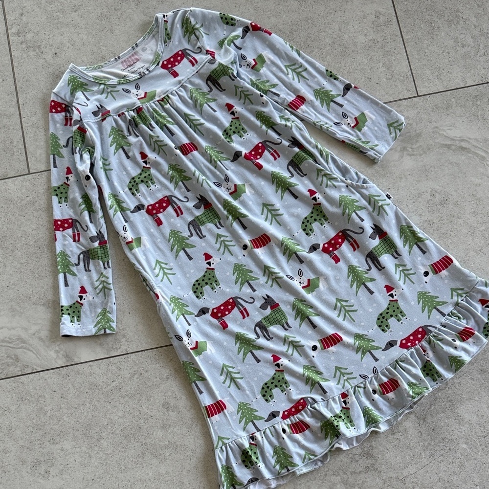 Sweet Bamboo Cozy Dogs Holiday Gown/dress Size 6 yrs - Picture 7 of 9
